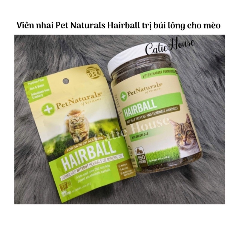 □卐▫ vn013 [Giao ngay HOẢ TỐC] Viên nhai Pet Naturals Of Vermont Hairball búi lông cho mèo - Pet Naturals Hairball
