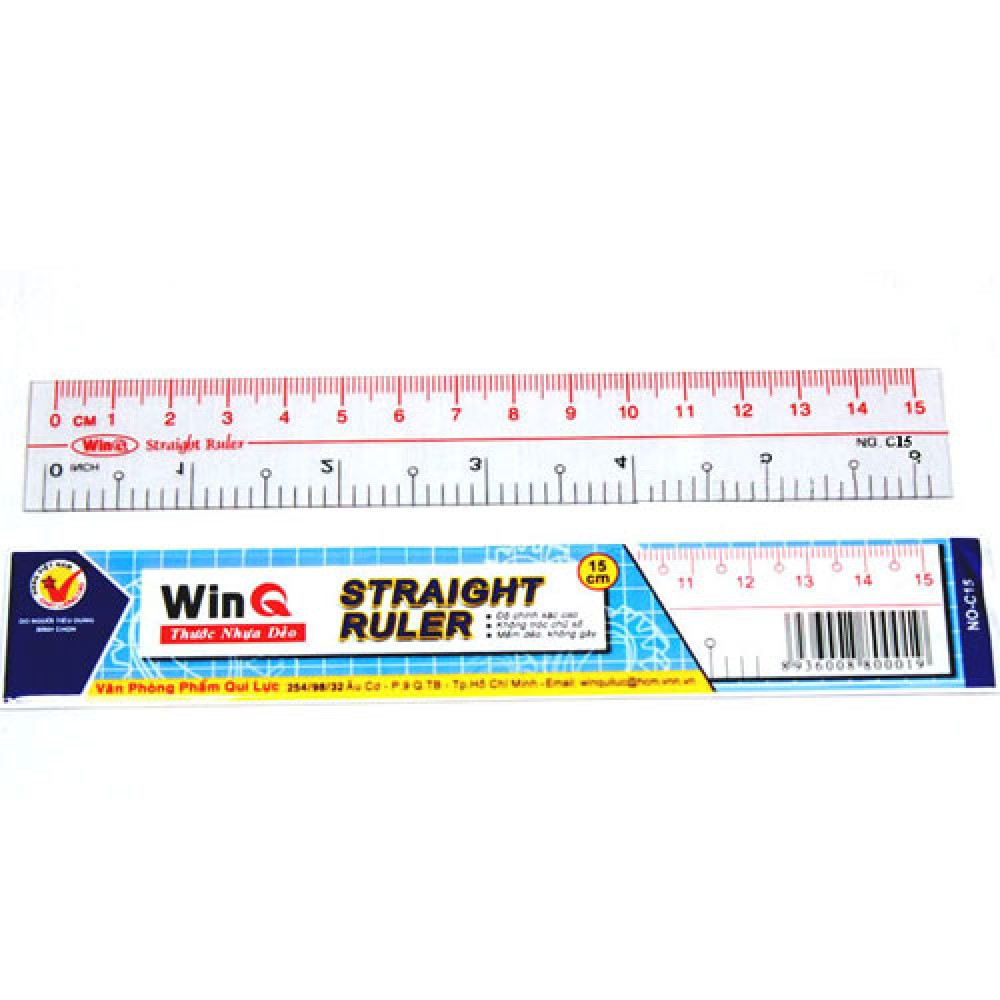 Thước kẻ/Thước dẻo Win 15cm/20cm/30cm (1 cây)