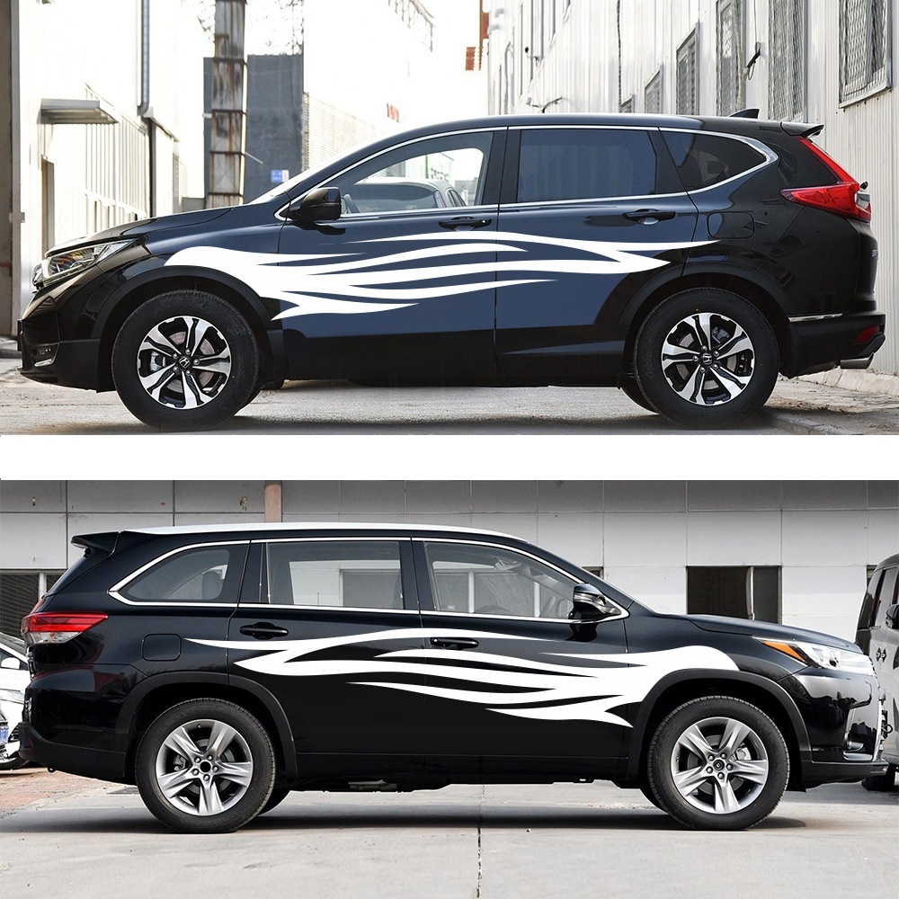Decal Dán Xe , Tem Dán Trang Trí Xe Hơi Hình Ngọn Lửa Độc Lạ