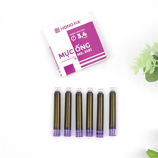 Hộp 6 ống mực Hồng Hà 3,4mm (3481)