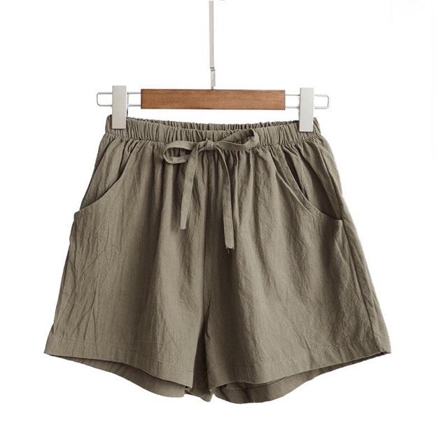 Quần short nữ chất đũi sần nhẹ mát