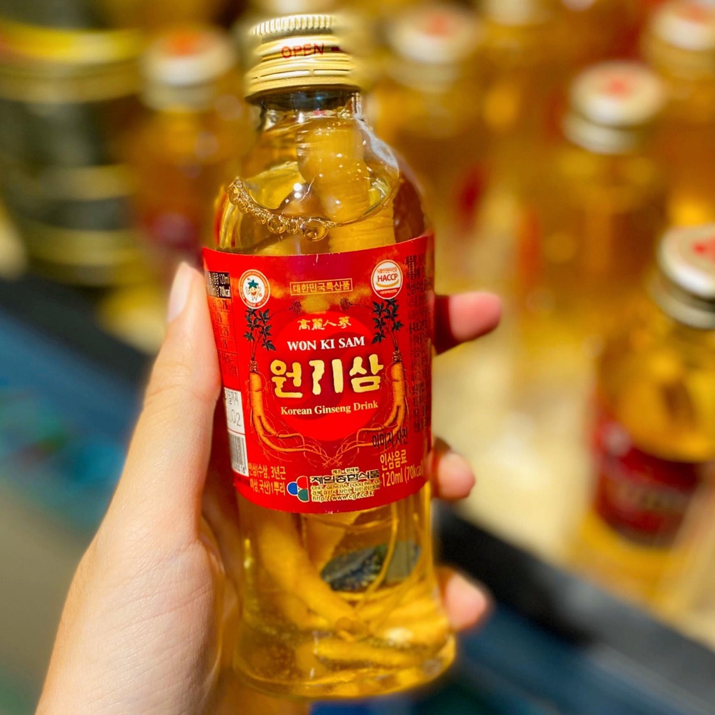 Lốc 10 Chai Nước Sâm Có Củ Wonkisam Hàn Quốc [10 x 120ml]
