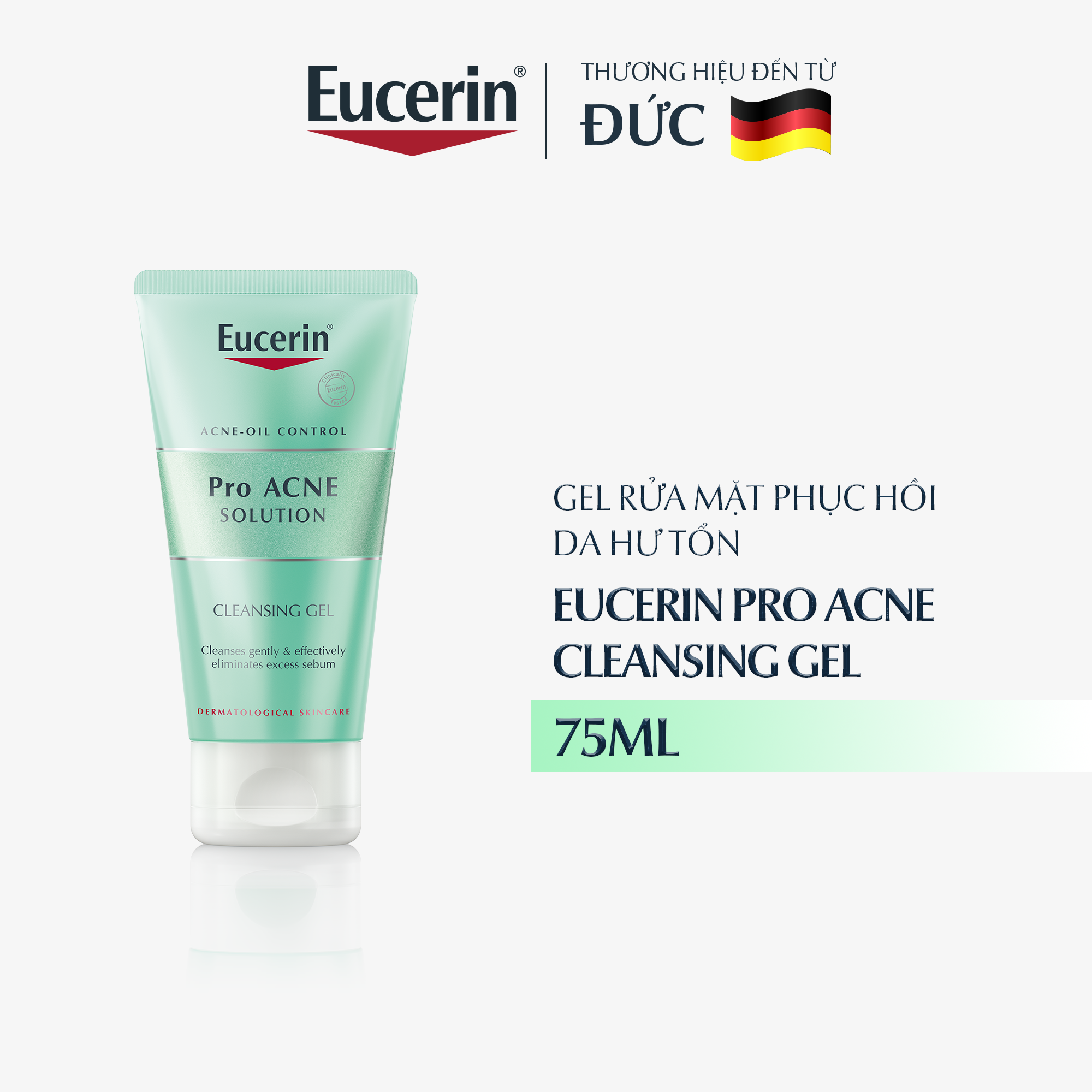 [Hàng tặng không bán] Gel Rửa Mặt Cho Da Nhờn Mụn Eucerin Pro ACNE Cleansing Gel 75ml