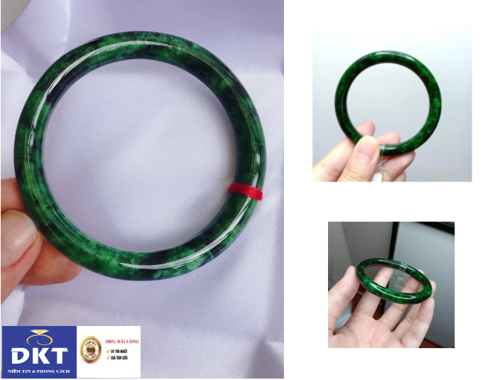 [HCM]( BẢN MỚI 2021-ĐÁ A )Vòng sơn thủy bản tròn DKT-NB-160 siêu đẹpvòng sáng bóngđá tự nhiên 100%.