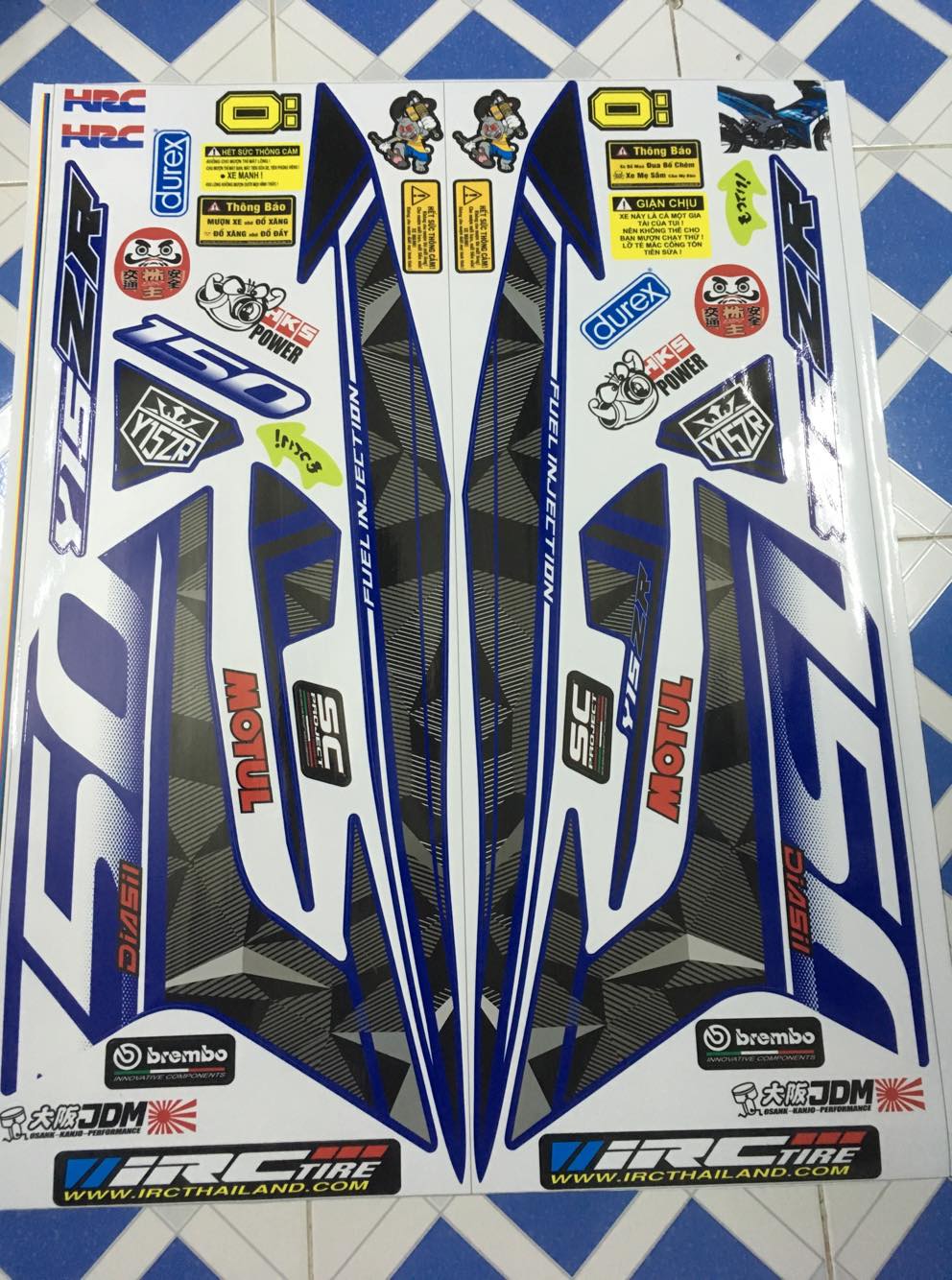[HCM]TEM RỜI EXCITER 150 MALAY DÁN CHO XE XANH GP