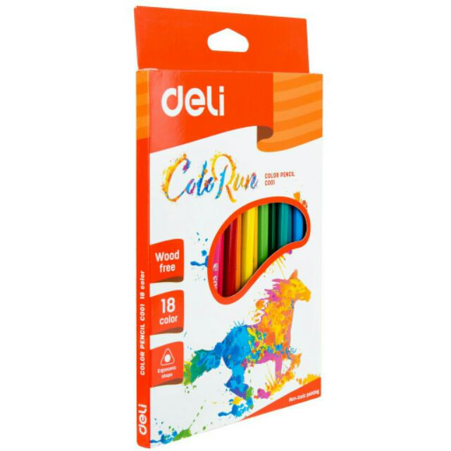 [HCM]Bút chì màu cao cấp deli c001 (18 màu )