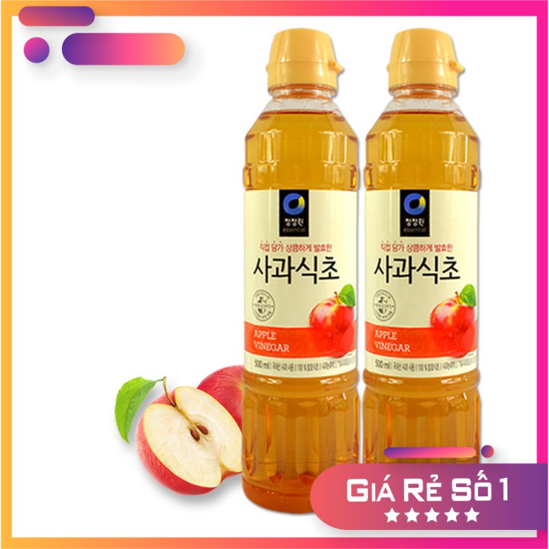 [ Hàn Quốc ] Giấm Táo Hữu Cơ Hàn Quốc Daesang 500Ml