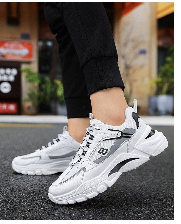 Giày thể thao sneaker nam Viền Số 8 Phản Quang