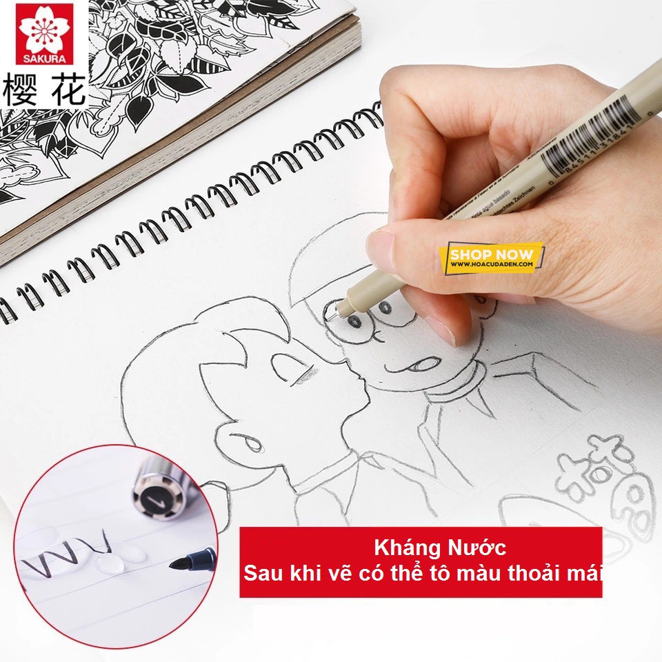 [HCM]Bộ 6 Bút Vẽ Manga Sakura Micron