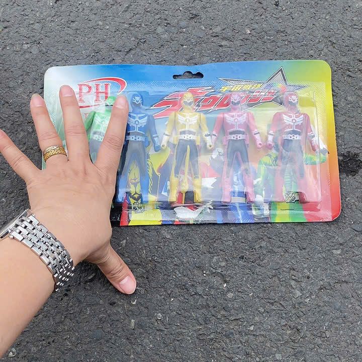 Vỉ đồ chơi 5 anh em siêu nhân Mini mô hình bằng nhựa loại nhí - Voi, Toy