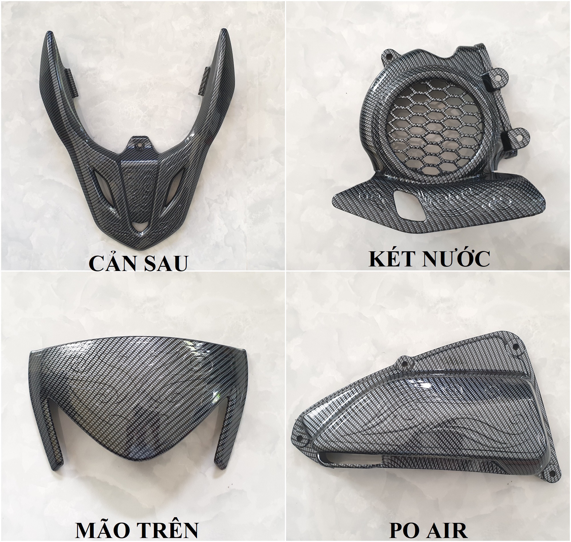 Ốp trang trí xe Vision 2021-2025 Carbon Artistar