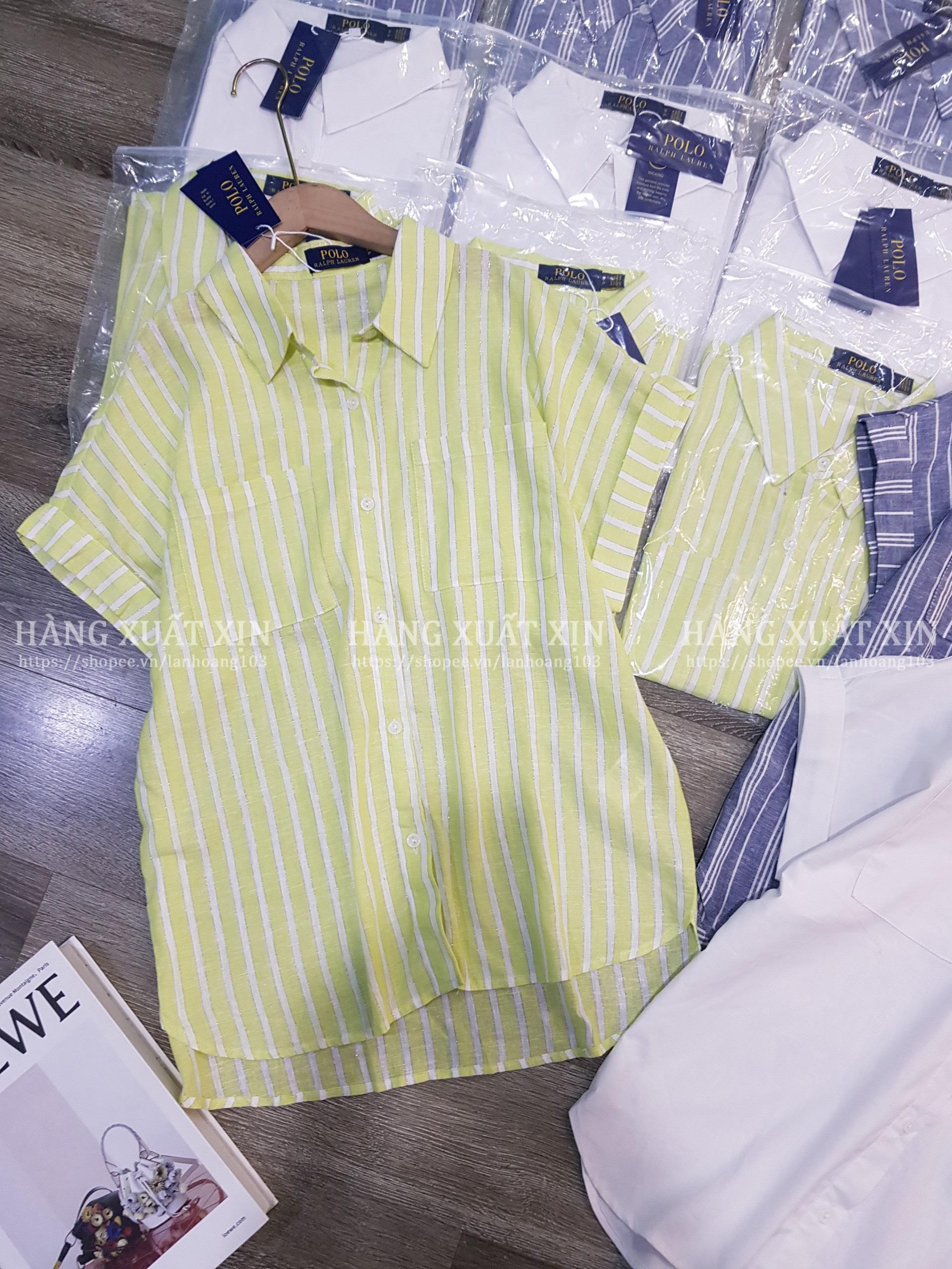 Áo sơ mi PO.LO cộc tay vải linen mềm mát
