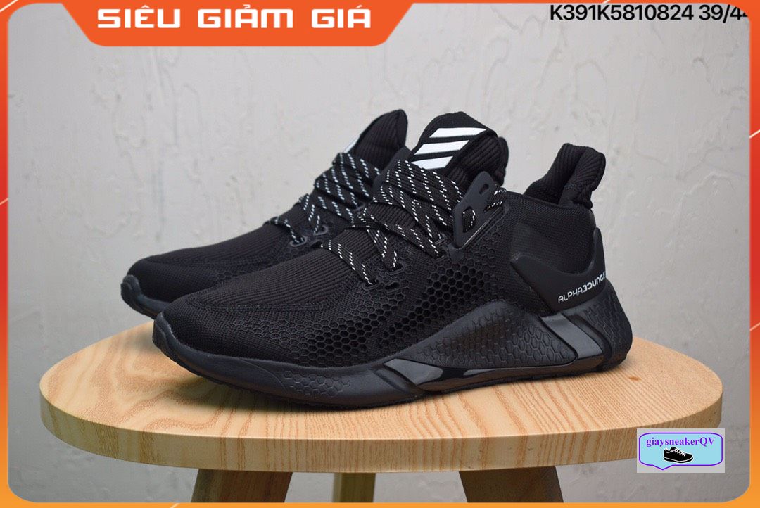 Giày thể thao sneaker Alphabounce 2020 đen full siêu êm siêu rẻ hàng cực đẹp