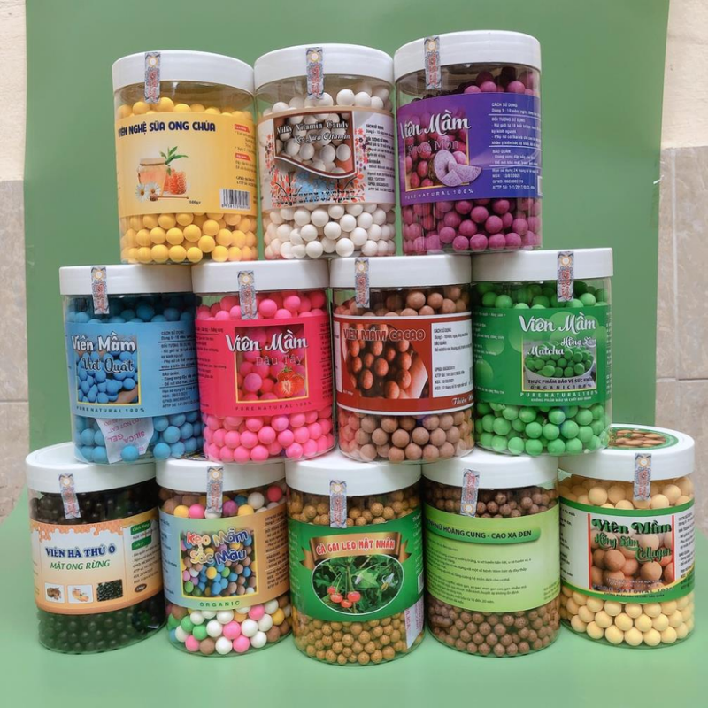 Viên Mầm Đậu Nành Mix Đủ Vị  500gr
