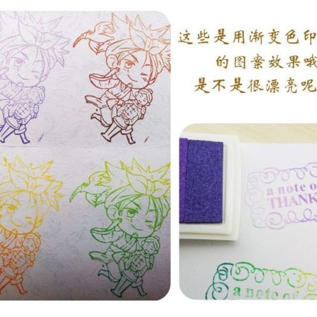 [HCM]Mực dấu 4 màu gradient Lets color 7.2cm x 4.8cm | BDD010
