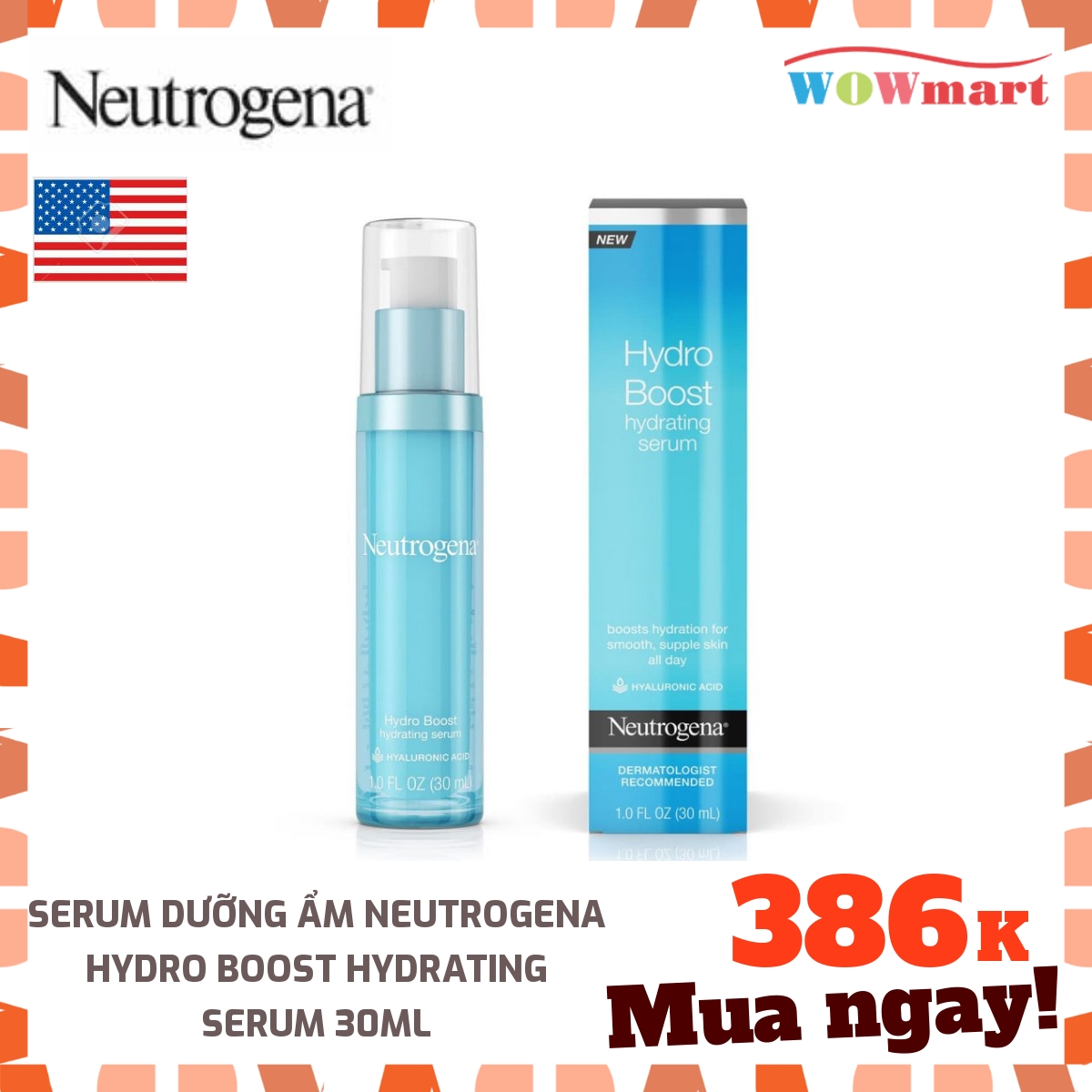 [HCM]Serum dưỡng ẩm Neutrogena Hydro Boost Hydrating Serum 30ml