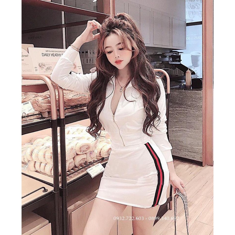 Set váy ôm body dáng body chuẩn form tôn dáng