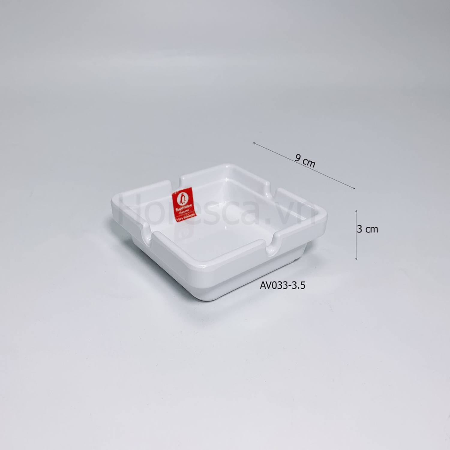 Gạt Tàn thuốᴄ, Vuông và Tròn (Đen - Trắng - Nâu - Xanh) Melamine
