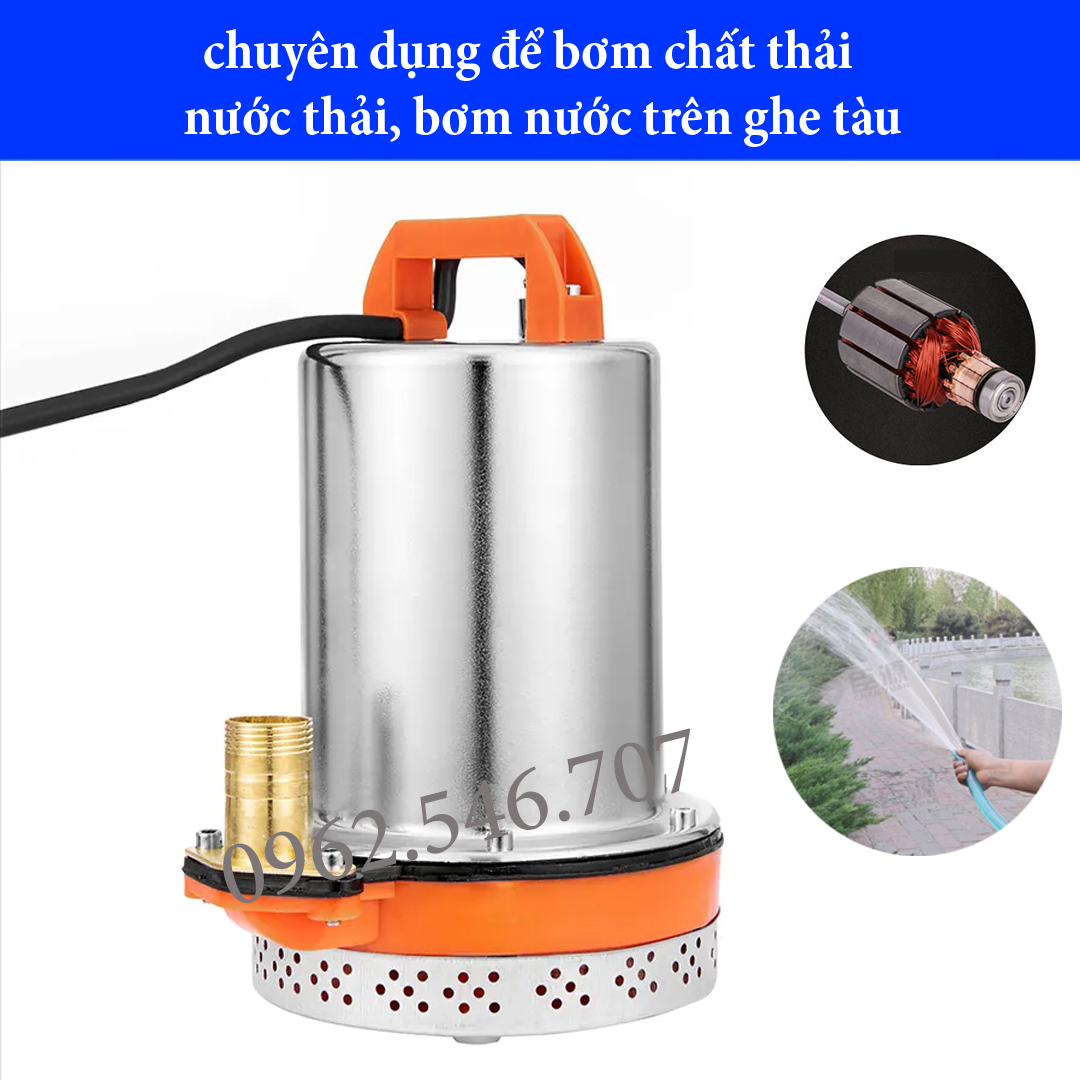 Máy Bơm Nước chìm 12VDC - máy Bơm Tõm 12VDC - Bơm thả chìm ( Hàng Tốt )