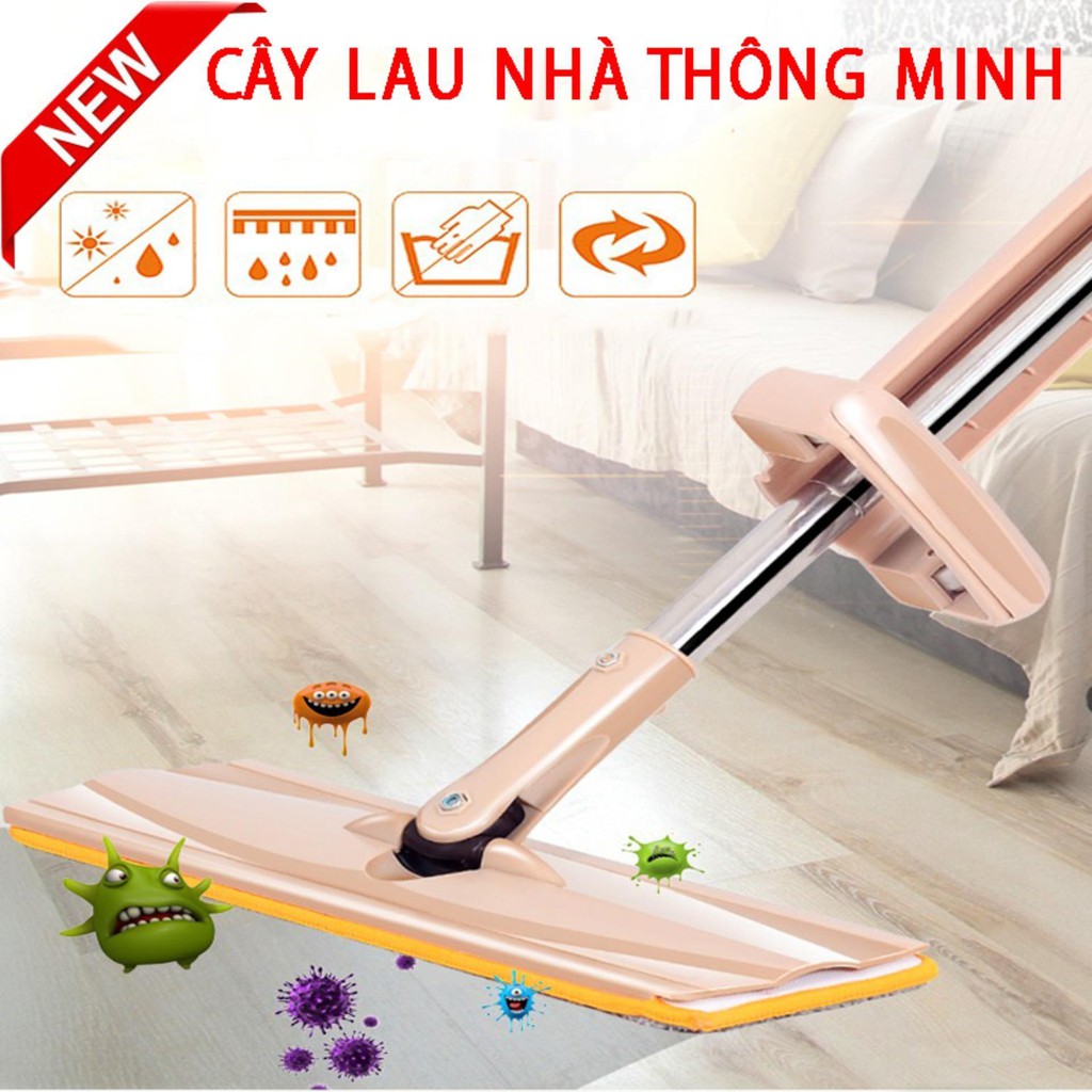 [HCM]CÂY LAU NHÀ TỰ VẮT THÔNG MINH CÓ THỂ ĐIỀU CHỈNH XOAY 360 ĐỘ - CÂY LAU ĐA NĂNG CÓ THỂ DÙNG ĐỂ LAU KÍNH LAU TRẦN NHÀ ... VỚI THIẾT KẾ TỰ VẮT SIÊU SẠCH KO LÀM BẨN TAY KHI LAU CHÙI