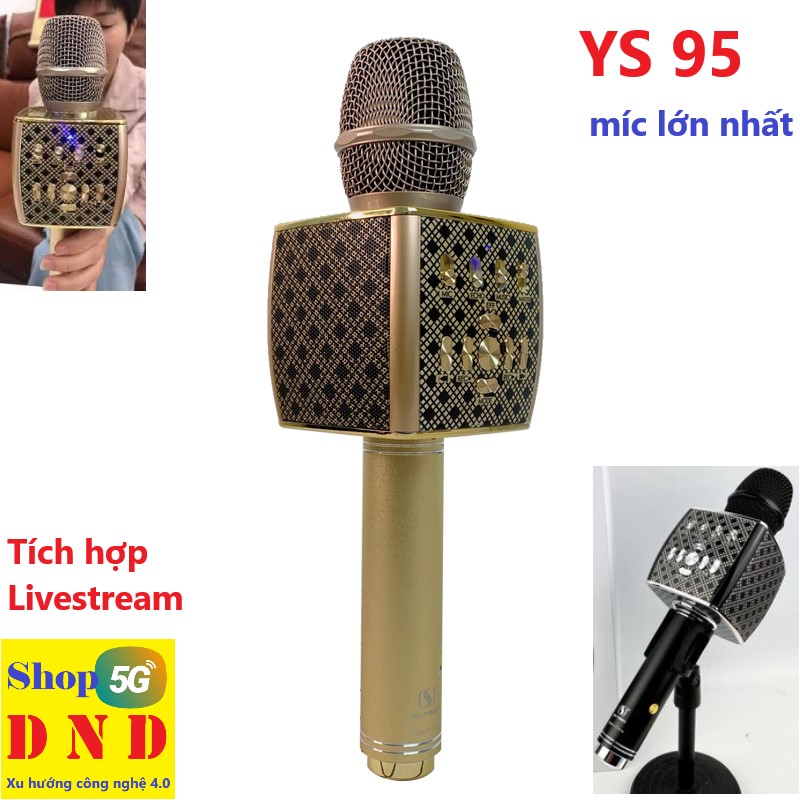 Mic bluetooth YSD - YS 95 kích thước khủng nhất thị trường, tích hợp livestream và nhiều chế độ chỉnh giọng, là phiên bản cao cấp hiện nay - Chát với shop nếu bạn có nhu cầu chọn màu