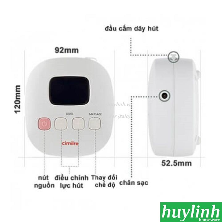 [HCM]Máy hút sữa điện đôi Cimilre F1 - Hàn Quốc