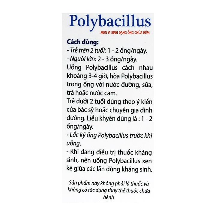 Men vi sinh chứa kẽm polybacillus dạng ống