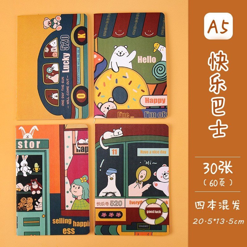 Sổ Bìa Khâu A5 Mỏng Hình Dễ thương
