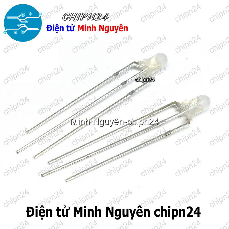 [25 con] (TK13-14) Led 2 màu 3 chân 3MM Đục (Đỏ/Vàng/Xanh Lá/Dương, Âm chung/Dương chung) - [Chọn Loại] - HHH.00168