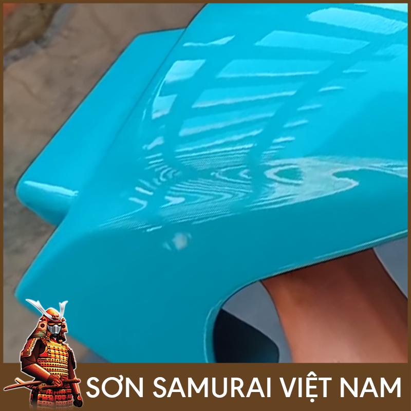 Sơn samurai xanh nitron - Combo màu xanh 322 sơn xịt samurai
