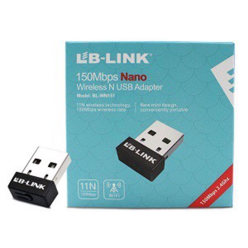 LB LINK - USB Wifi Nano Tốc Độ 150Mbps không râu thu sóng wifi cho máy tính – Bộ thu wifi loại thường