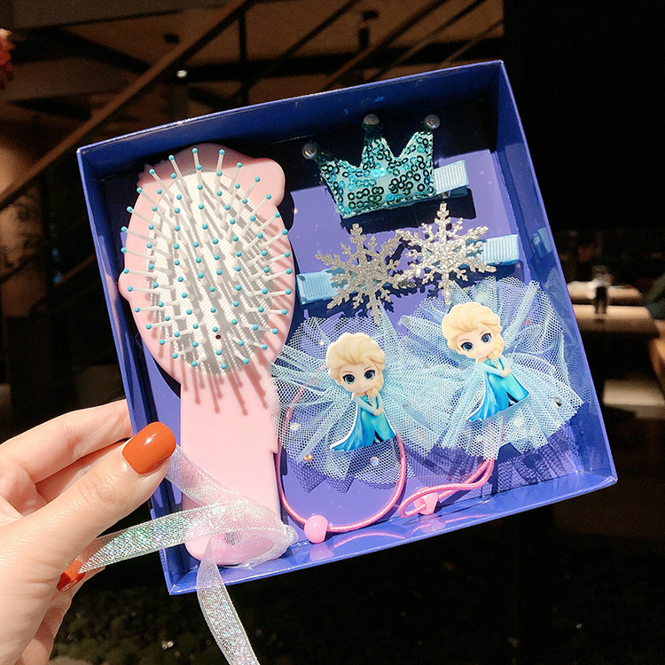 hộp sét kẹp tóc lượt chải elsa công chúa