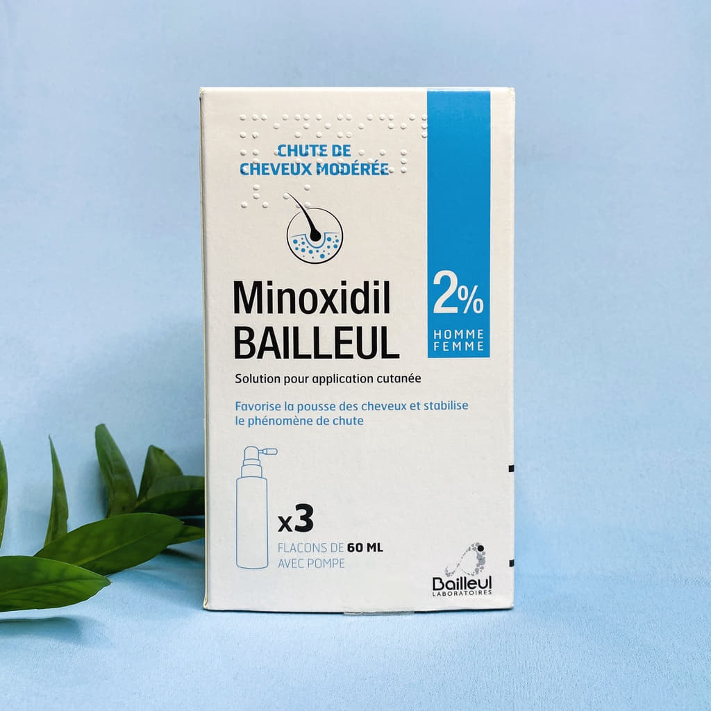 Set 3 Lọ Xịt Mọc Tóc Minoxidil Bailleul Pháp, 2%