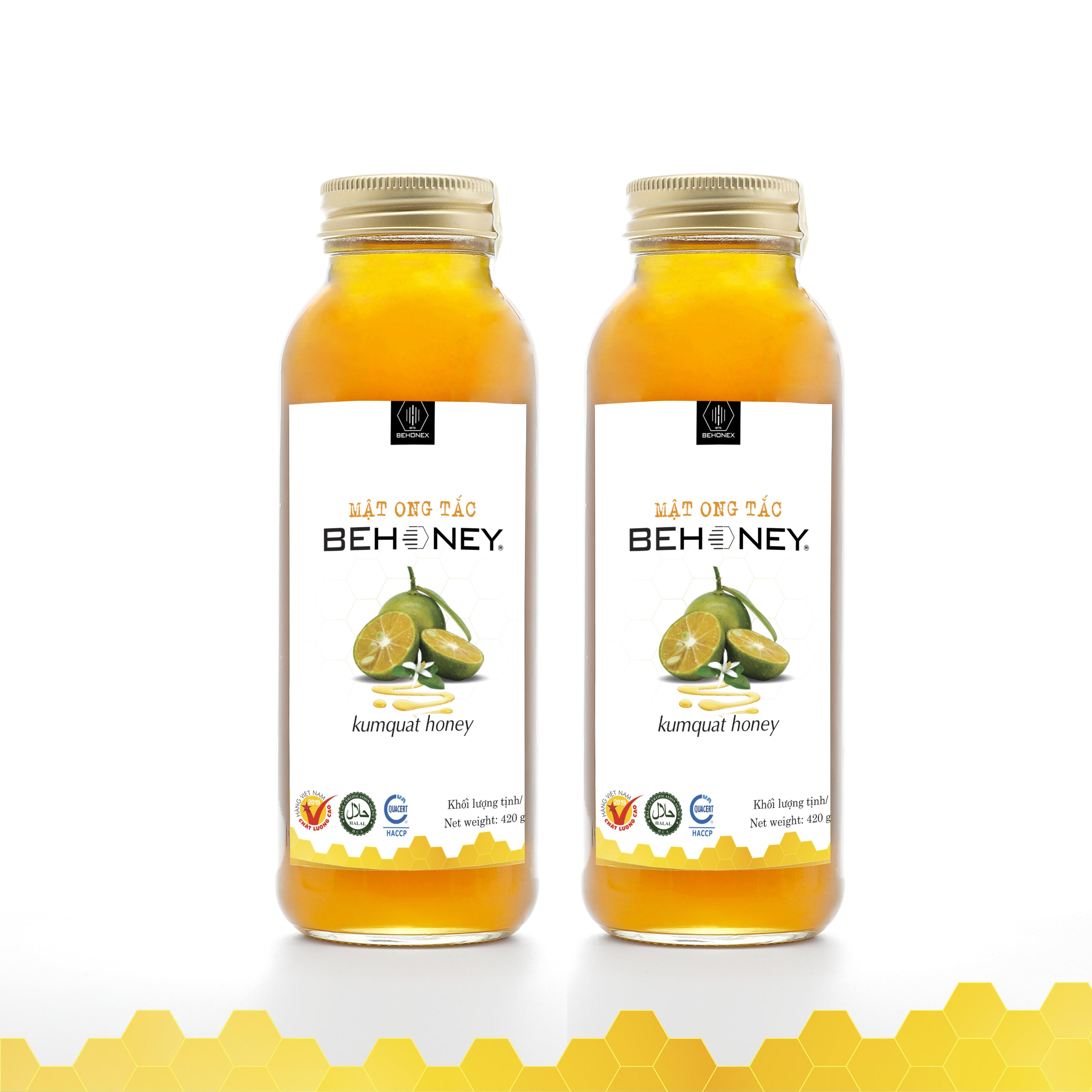 MẬT ONG TẮC BEHONEY COMBO 02 Chai 420 G