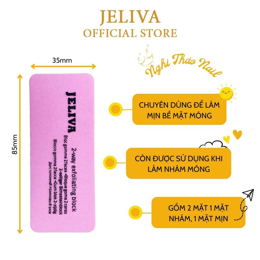 Phao vuông dũa móng JELIVA