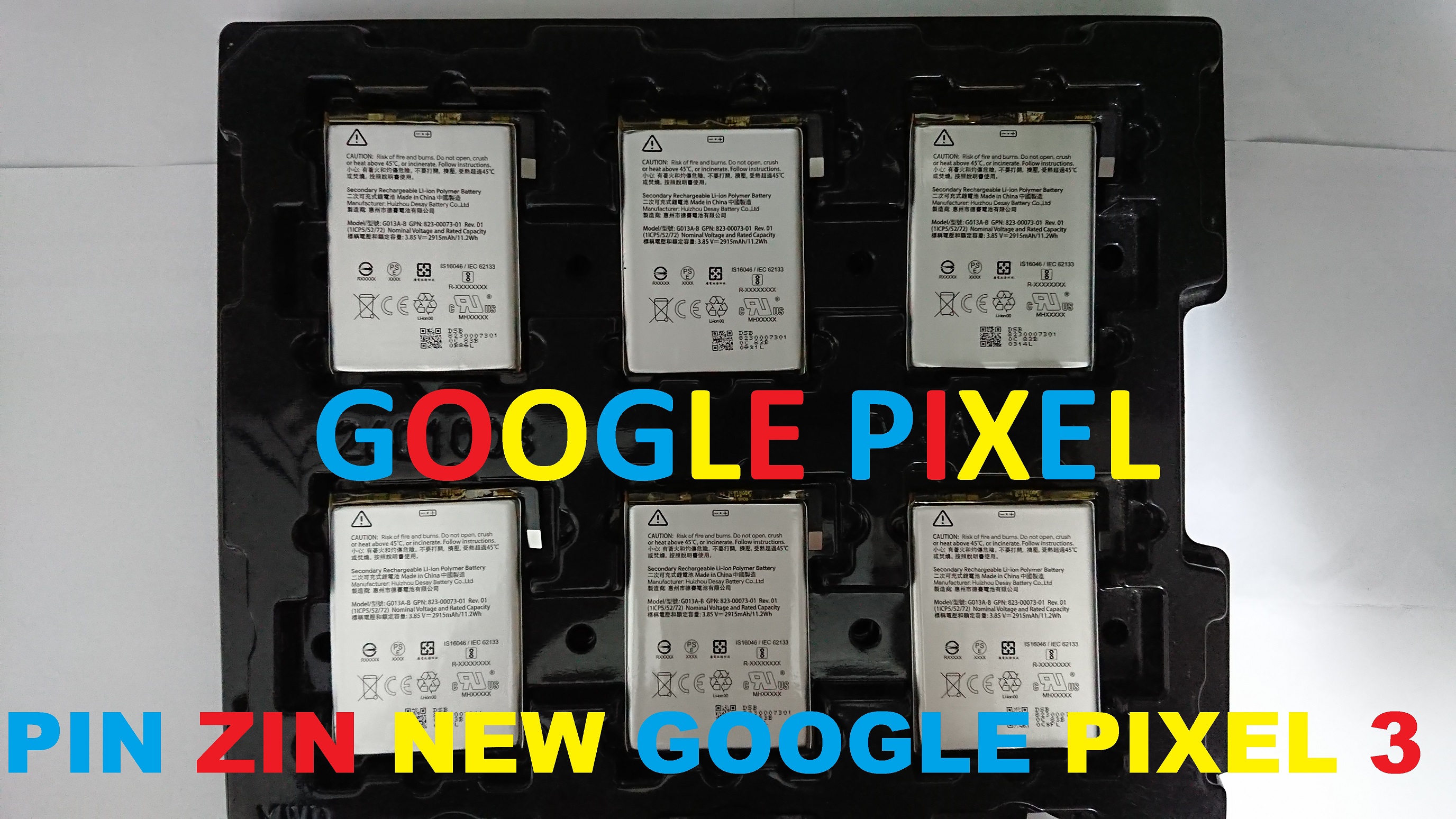 PIN ZIN NEW-ORIGINAL BATTERY GOOGLE PIXEL 3 : G013A-B