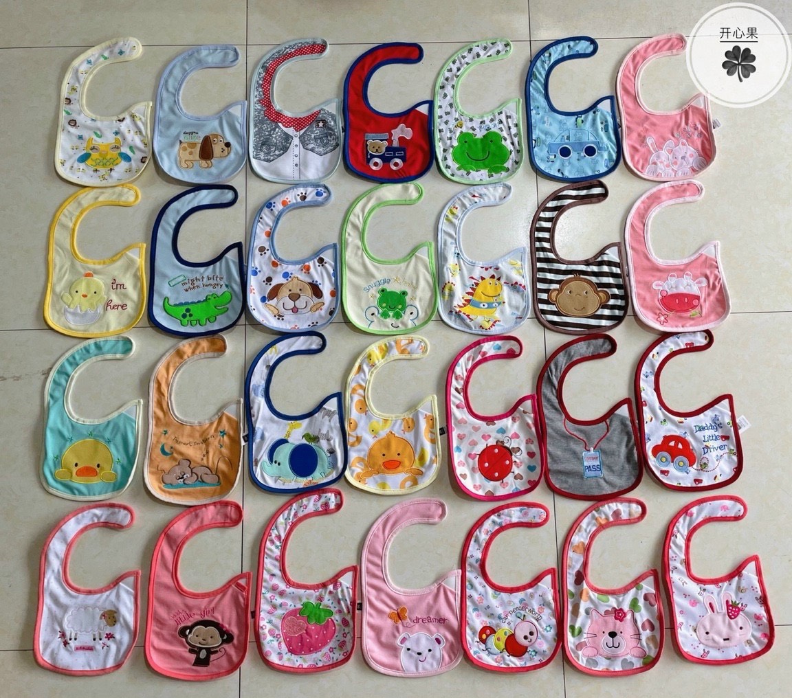 SET 3 Yếm ăn dặm chống thấm 3 lớp cho bé Carter's