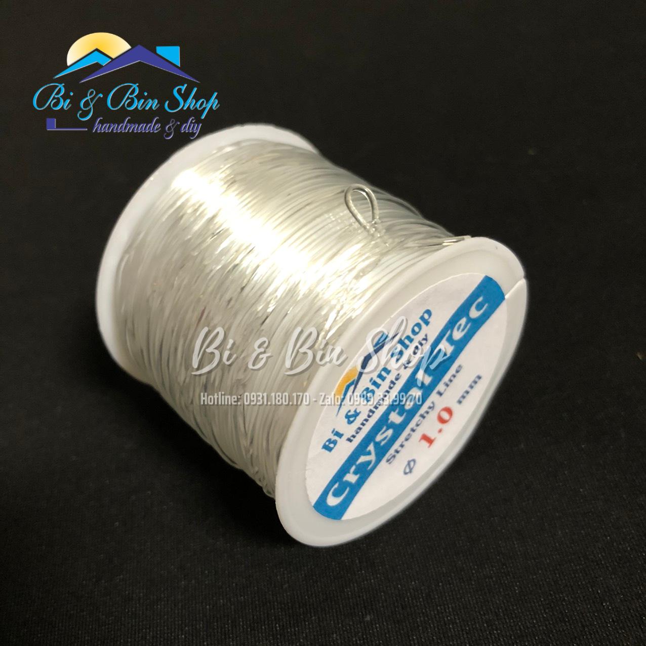 Cuộn crystal cước thun co giãn xỏ hạt chuỗi làm vòng đeo tay, làm trang sức thủ công