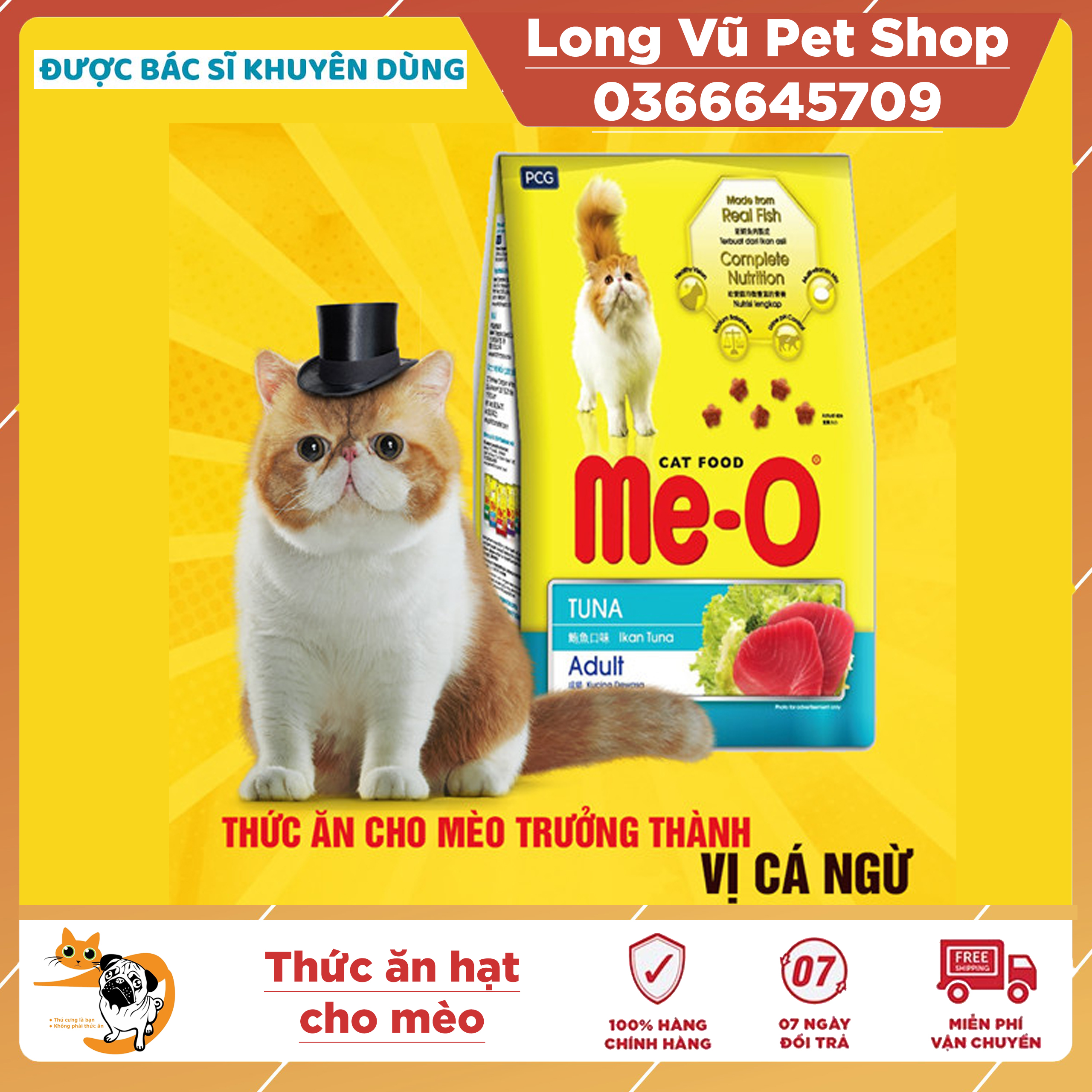 Thức Ăn Cho Mèo Me-O 350gr đủ vị