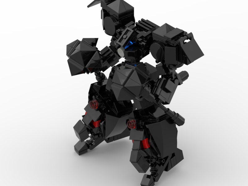 Đồ chơi lắp ráp mech Moc robot Steel Black