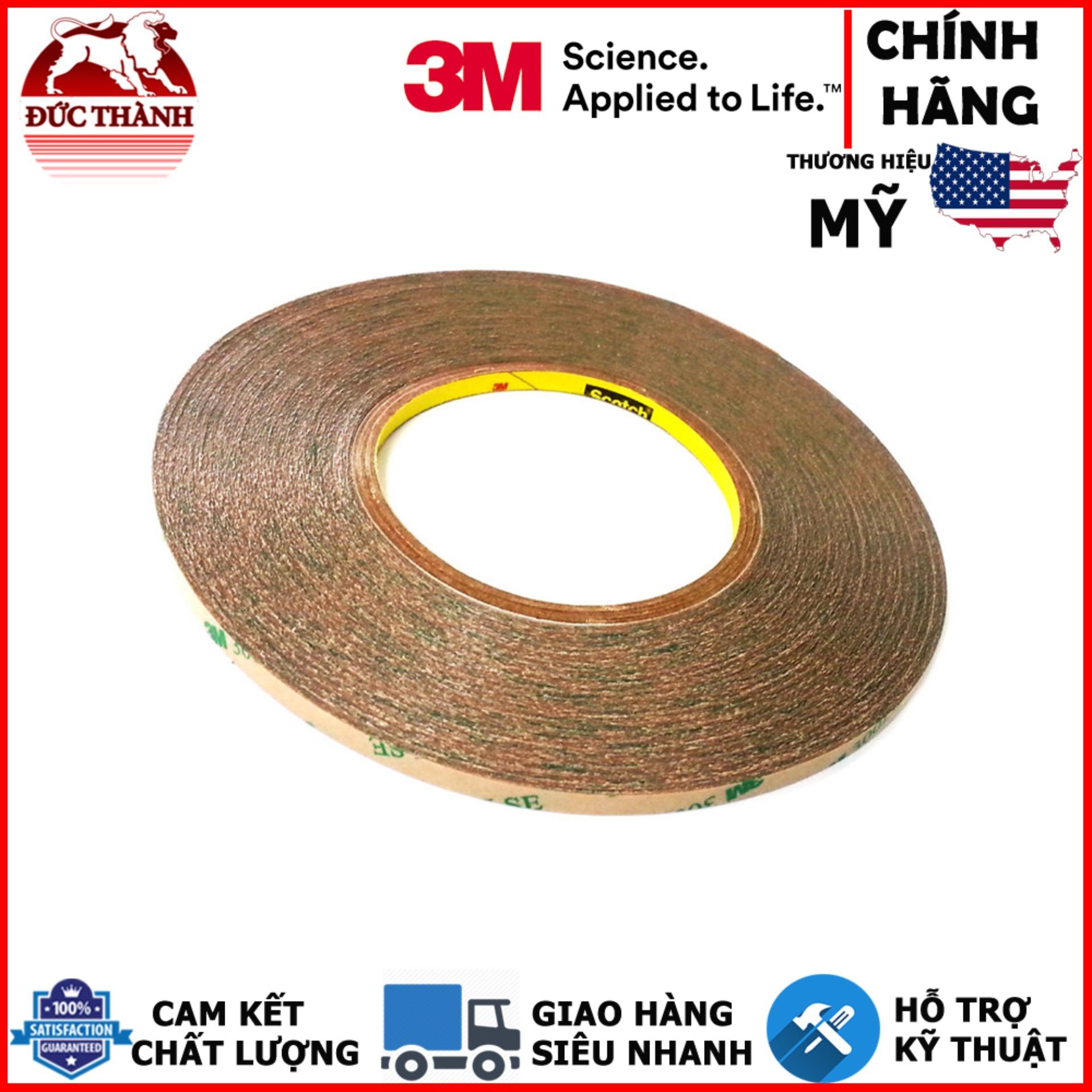 Bộ 2 cuộn băng keo 2 mặt dán màn hình chịu nhiệt 3M 93015 2mm x 55m