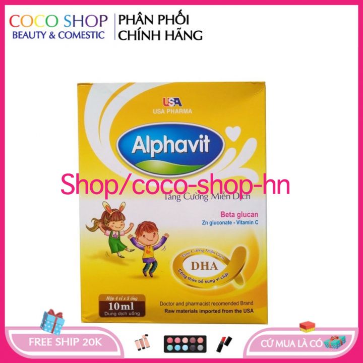 Siro tăng sức đề kháng tăng cường miễn dịch Alphavit giúp bé khỏe mạnh ăn