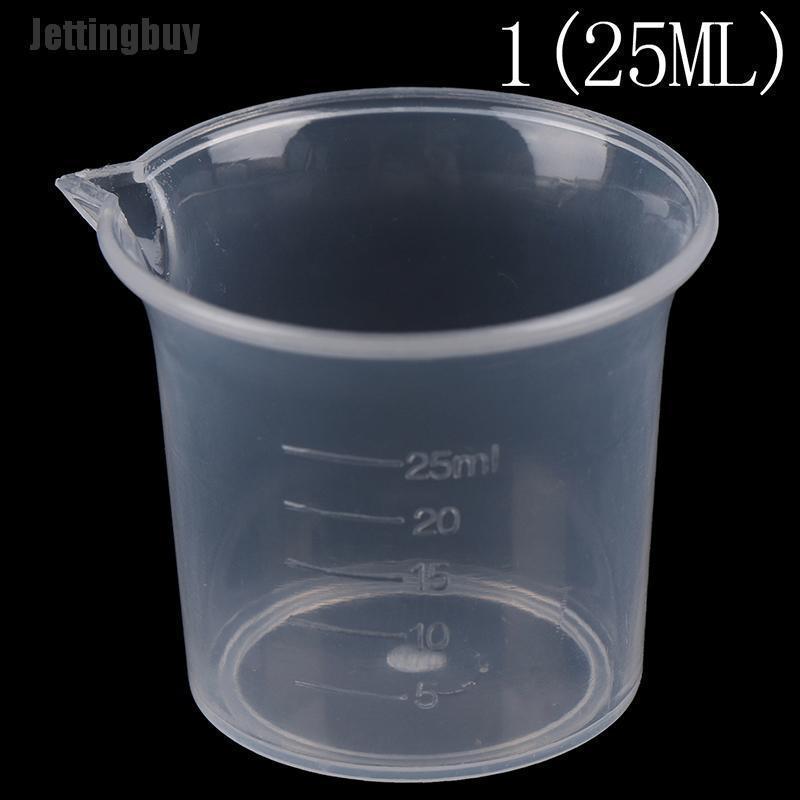 Jettingbuy 2 Cốc Đo Thể Tích Bằng Nhựa Trong Suốt Cho Phòng Thí Nghiệm Nhà Bếp Cốc Đo Lường