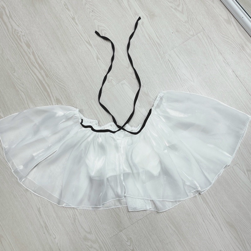 Áo voan kiếng phối viền bẹt vai