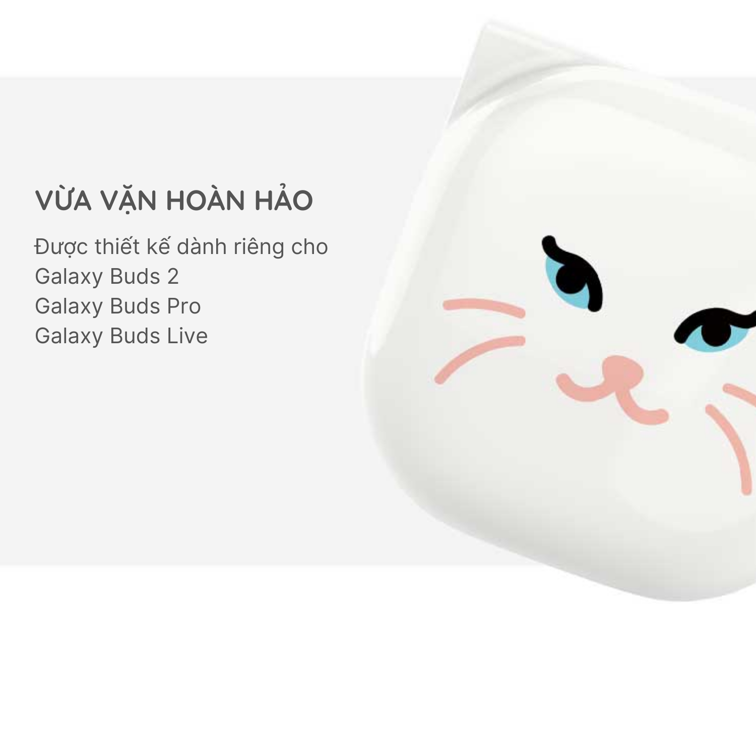 Case ốp cho Samsung Buds2 / Buds Live / Buds Pro - Cat Series - Hãng DC Case