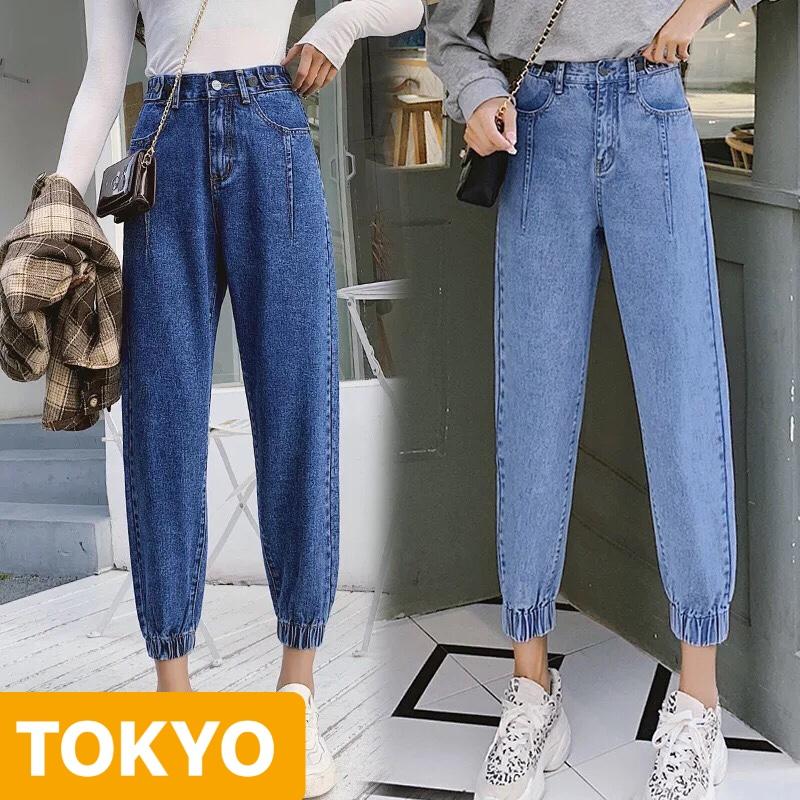 QUẦN JEAN BAGGY NỮ CHẤT BÒ XANH TÚM GẤU LƯNG CAO NÂNG MÔNG NAGAMOTO TOKY-335 CAO CẤP - TOKYO FASHION