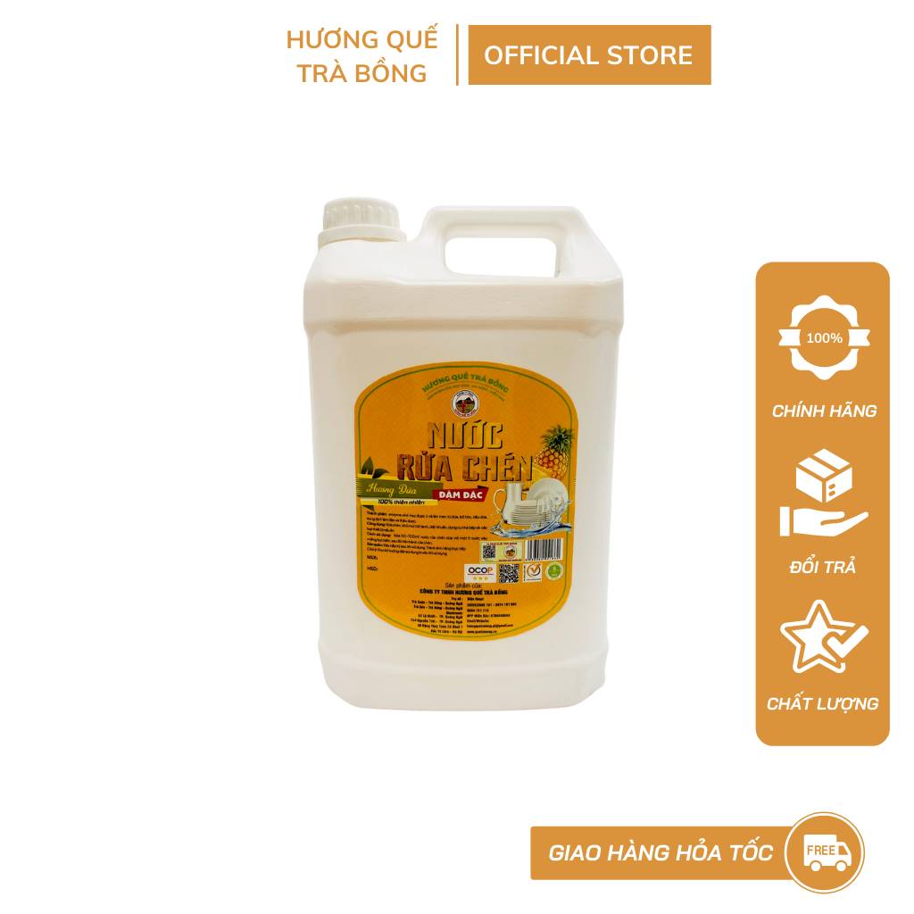 Can 5 Lít Nước Rửa Chén Dứa Đậm Đặc