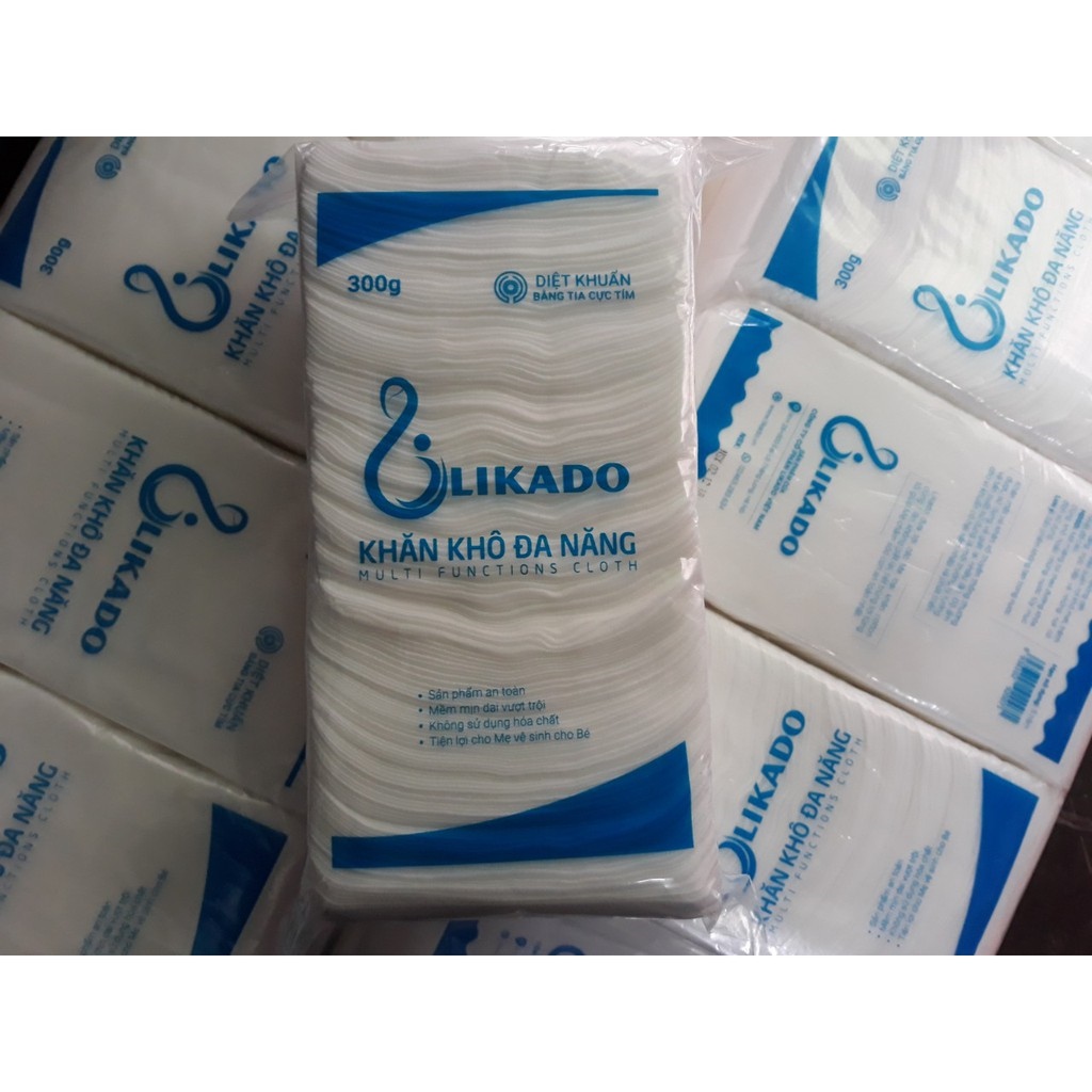 Khăn vải khô đa năng likado 300g- 270 tờ 1 bịch
