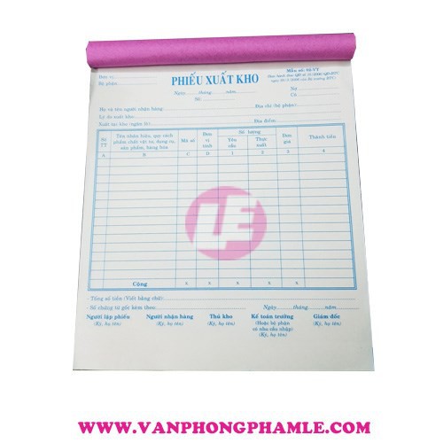 Phiếu xuất kho a4 2 liên / 3 liên ngọc châu