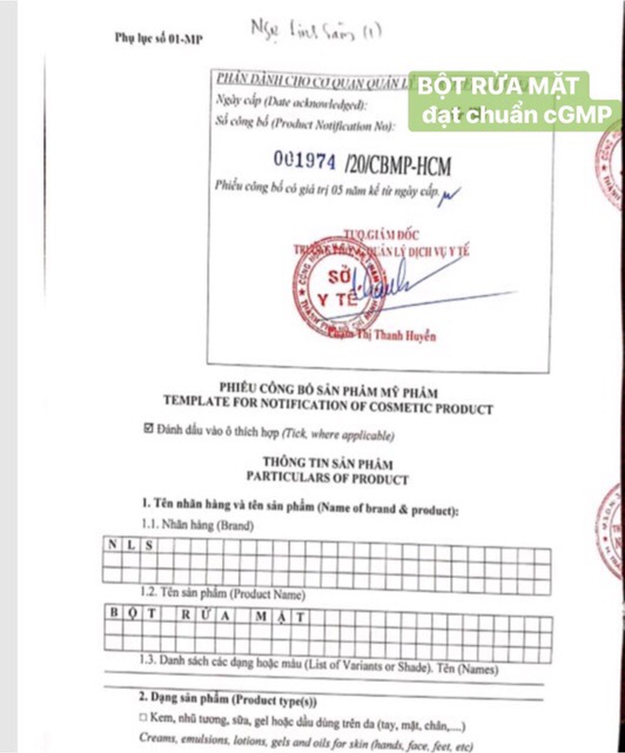 BỘT RỬA MẶT THẢO DƯỢC NGỌC LINH SÂM